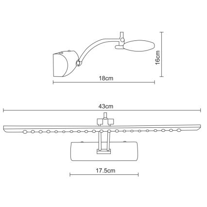 Globo - LED Picture light LED/3W/230V