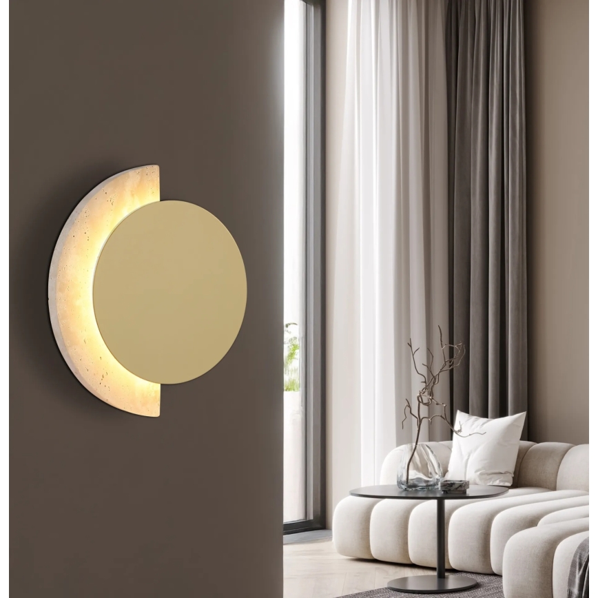 Globo - LED Wall Light LED/8W/230V 3000K Ø 20 cm travertine