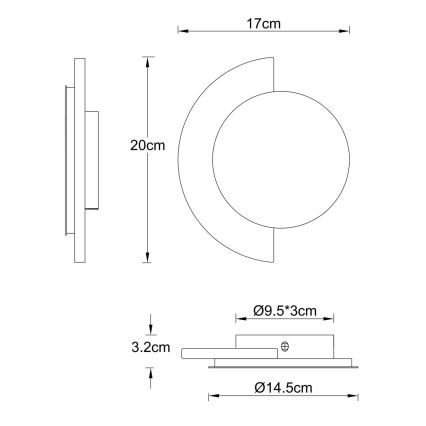 Globo - LED Wall Light LED/8W/230V 3000K