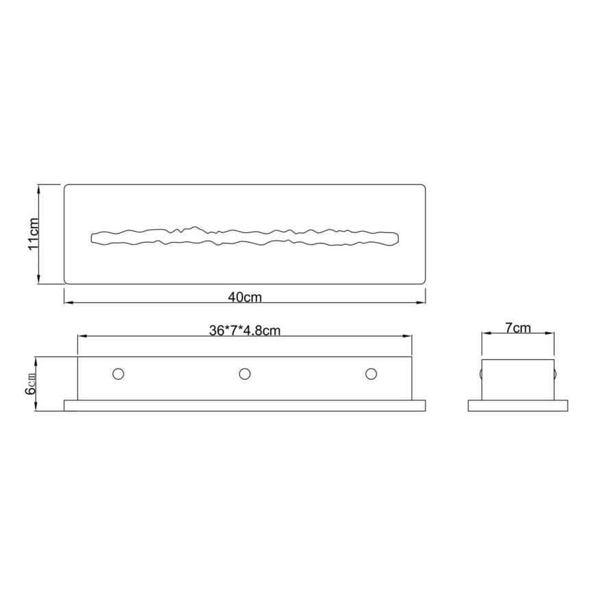 Globo - LED Wall Light, 17W, 230V, 3000K
