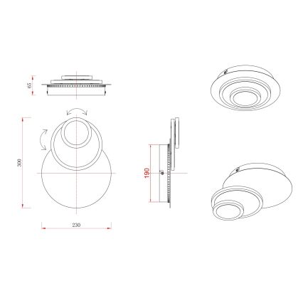 Globo - LED Ceiling Light LED/20W/230V 3000K