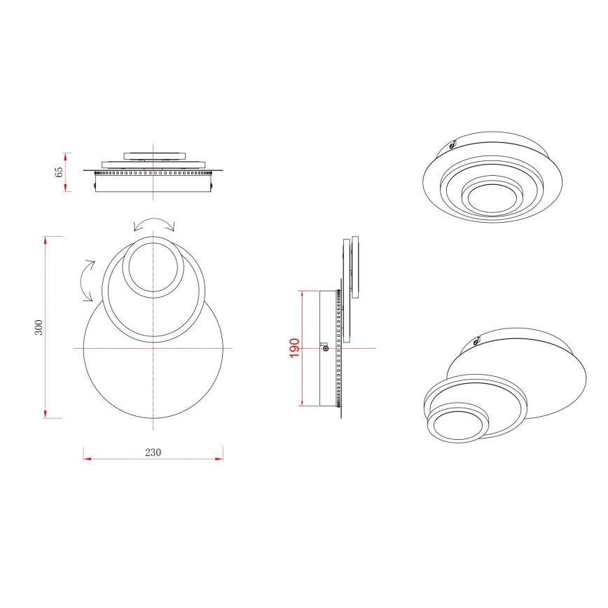 Globo - LED Ceiling Light LED/20W/230V 3000K