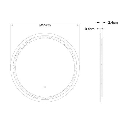 Globo - LED Dimmable wall mirror with a backlight LED/10W/230V 4000K d. 55 cm