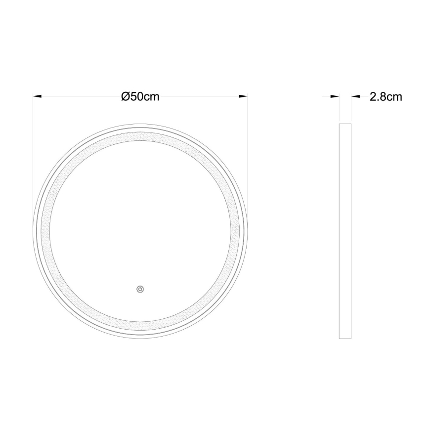 Globo - LED Dimmable wall mirror with a backlight LED/10W/230V 2700/4000/6500K d. 50 cm