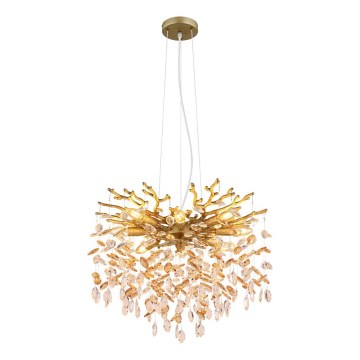 Globo - 8xE14/40W/230V Cable Pendant Chandelier, Gold