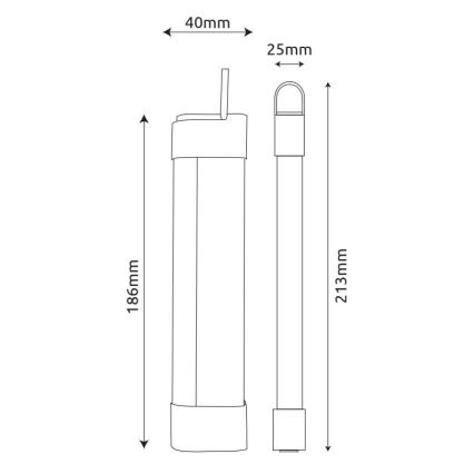 Globo - LED Rechargeable under kitchen cabinet light 3in1 LED/2W/5V 3000/4000/7000K 800 mAh