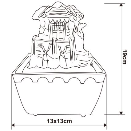 Globo - LED RGB Decorative fountain LED/0,13W/230V