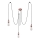 Globo A32-3 - Chandelier on a string OLIVER 3xE27/40W/230V spider