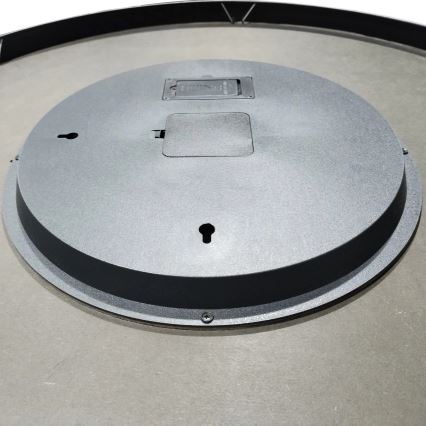 Globo - Coffee table with clock Ø 71.5 cm, black