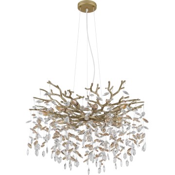 Globo - Cable-hung chandelier 10xE14/40W/230V, gold finish
