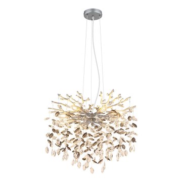 Globo - Cable-Hung Chandelier 8xE14/40W/230V, Silver