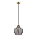 Globo - Cable-hung pendant 1xE27/60W/230V Ø 22 cm smoked