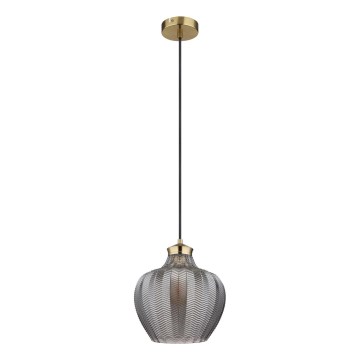 Globo - Cable-hung pendant 1xE27/60W/230V Ø 22 cm smoked