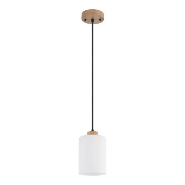 Globo - Cable-hung pendant light, 1x E27/60W/230V, beige/white