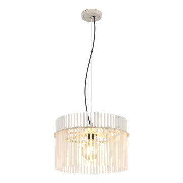 Globo - Cable-hung Pendant Light 1x E27/60W/230V, Ø 40 cm, Cream