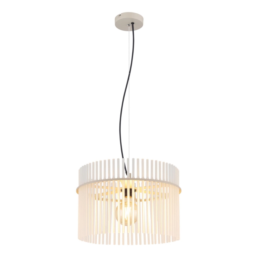 Globo - Cable-hung Pendant Light 1x E27/60W/230V, Ø 40 cm, Cream