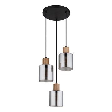 Globo - Cable-hung pendant light, 3x E27 (25 W each), 230 V, Ø 30 cm
