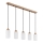 Globo - Cable-hung pendant light 5xE27/60W/230V oak/white