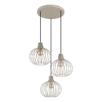 Globo - Cable Pendant Light 3x E27/40W/230V, Beige