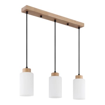 Globo - Cable pendant light 3xE27/60W/230V beige/white