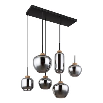 Globo - Cable Pendant Light 6xE27/40W/230V, Black