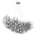 Globo - Cable-suspended chandelier 10 x E14/40W/230V, silver