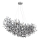 Globo - Cable-suspended chandelier 10 x E14/40W/230V, silver