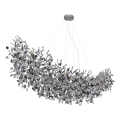 Globo - Cable-Suspended Chandelier 16xE14/40W/230V Silver