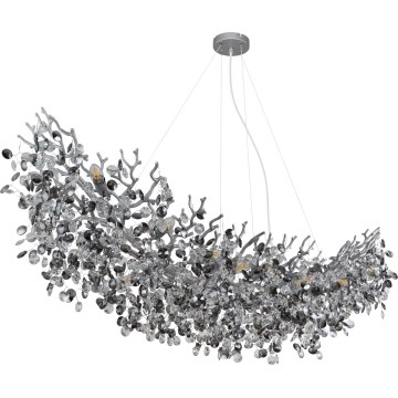 Globo - Cable-Suspended Chandelier 16xE14/40W/230V Silver