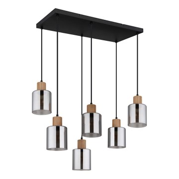 Globo - Cable-suspended chandelier 6xE27/25W/230V