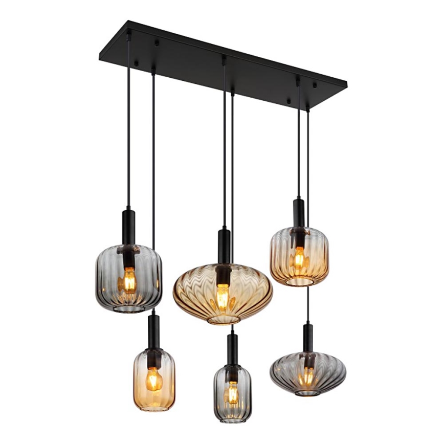 Globo - Cable-Suspended Chandelier 6xE27/60W/230V