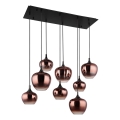 Globo - Cable-suspended pendant, 8xE27/40W/230V, copper