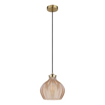 Globo - Cable-suspended pendant light 1xE27/60W/230V Ø 22 cm gold