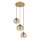 Globo - Cable-suspended pendant light 3xE27/60W/230V brass