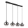 Globo - Cable-suspended pendant light 4xE27/40W/230V black