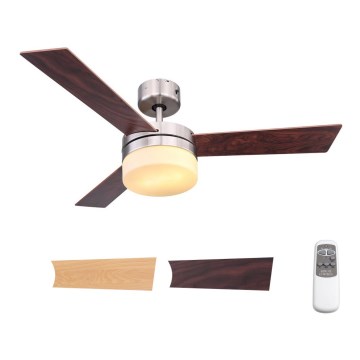 Globo - Ceiling fan 2xE14/40W/230V + remote control