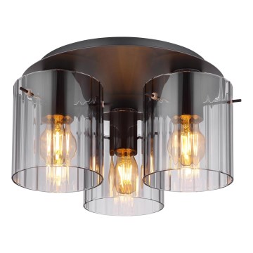 Globo - Ceiling light 3xE27/40W/230V d. 37 cm grey