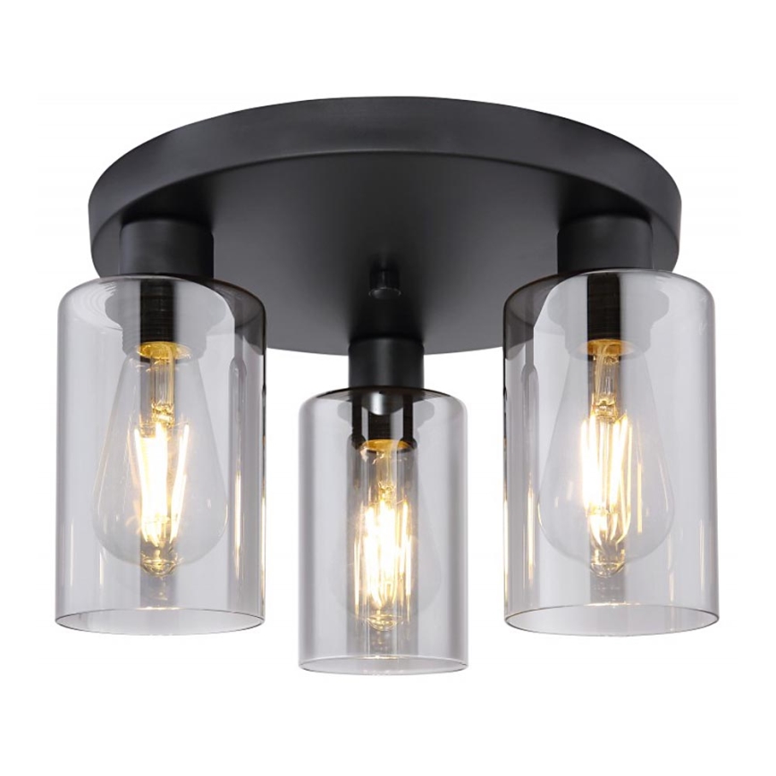 Globo - Ceiling light 3xE27/60W/230V black