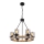 Globo - Chandelier on a chain 6xE27/60W/230V oak