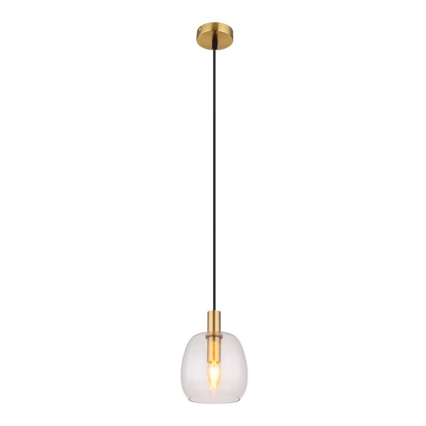 Globo - Chandelier on a string 1xE14/40W/230V d. 16 cm brass