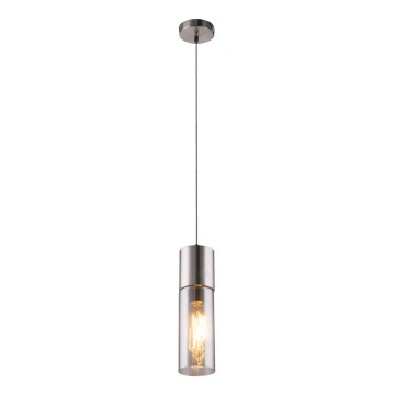 Globo - Chandelier on a string 1xE27/25W/230V d. 10,5 cm matte chrome