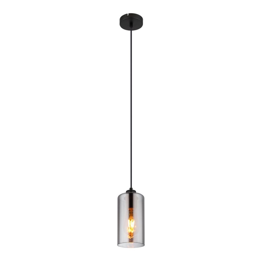 Globo - Chandelier on a string 1xE27/25W/230V d. 11 cm black
