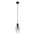 Globo - Chandelier on a string 1xE27/40W/230V d. 12,5 cm black