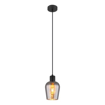 Globo - Chandelier on a string 1xE27/40W/230V d. 13,5 cm black