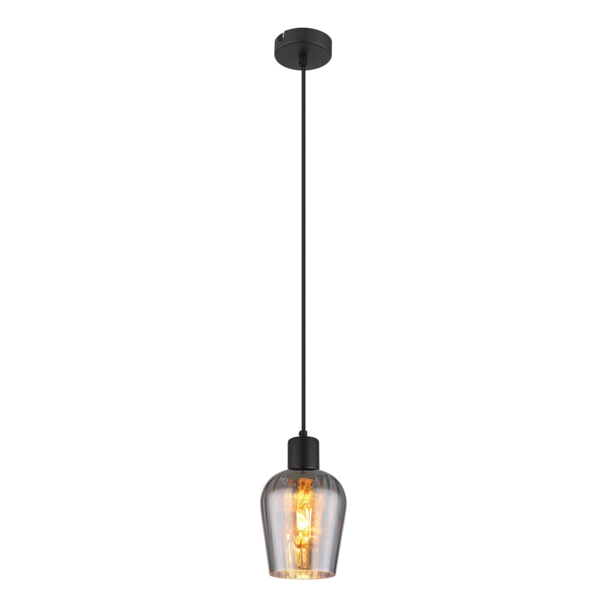 Globo - Chandelier on a string 1xE27/40W/230V d. 13,5 cm black