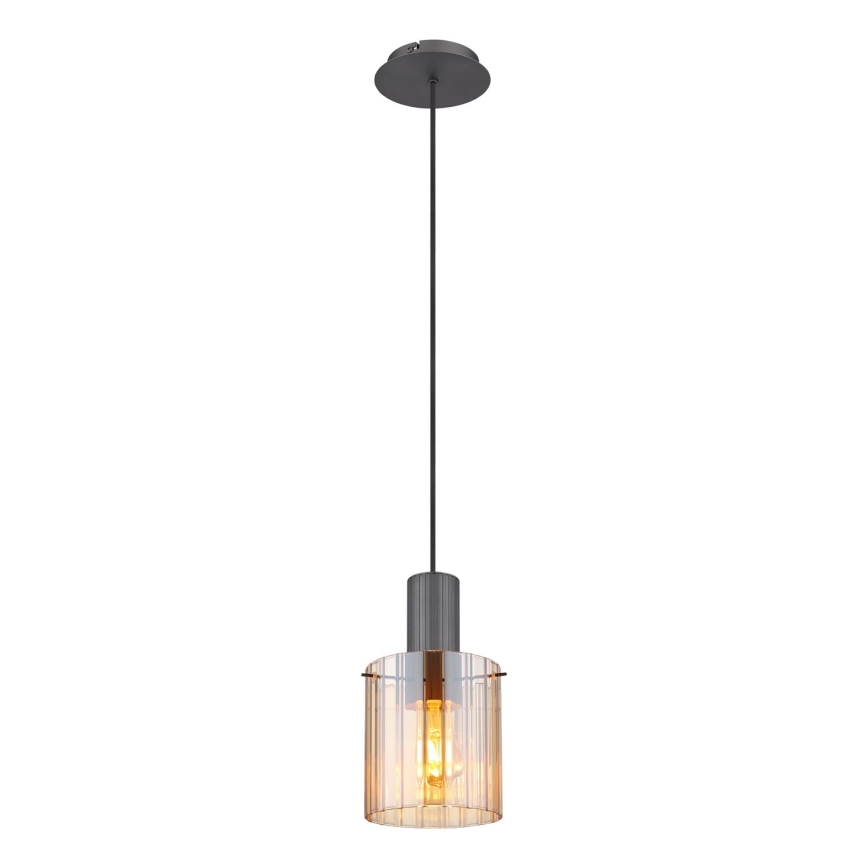 Globo - Chandelier on a string 1xE27/40W/230V d. 18 cm brown