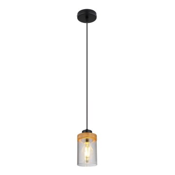 Globo - Chandelier on a string 1xE27/40W/230V metal/wood