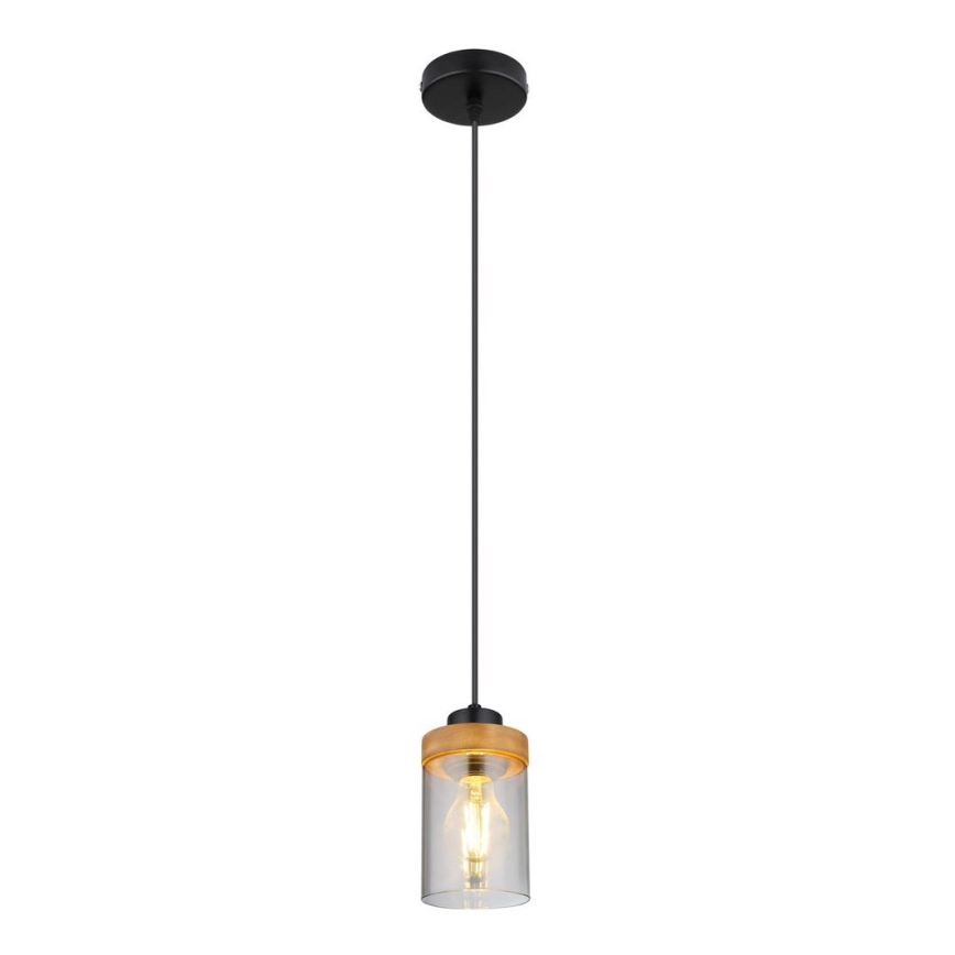 Globo - Chandelier on a string 1xE27/40W/230V metal/wood