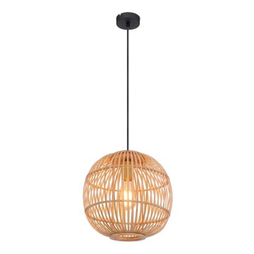 Globo - Chandelier on a string 1xE27/60W/230V bamboo