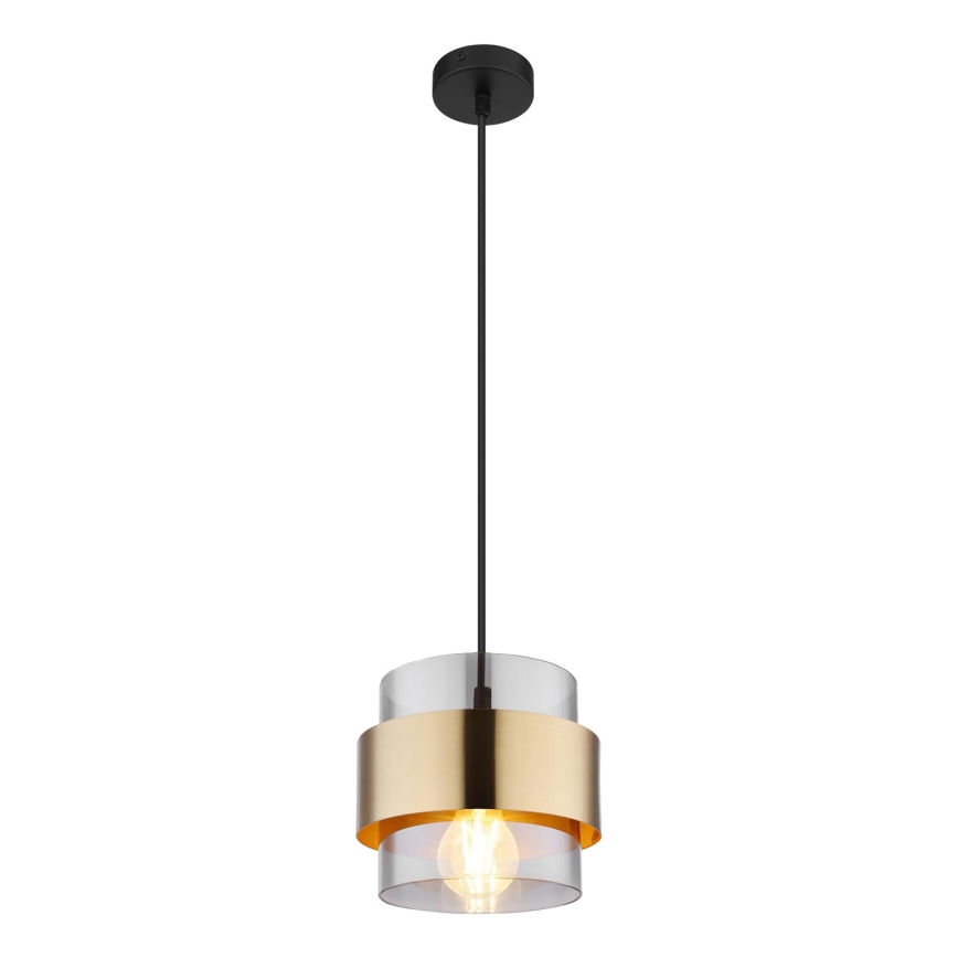 Globo - Chandelier on a string 1xE27/60W/230V black/brass